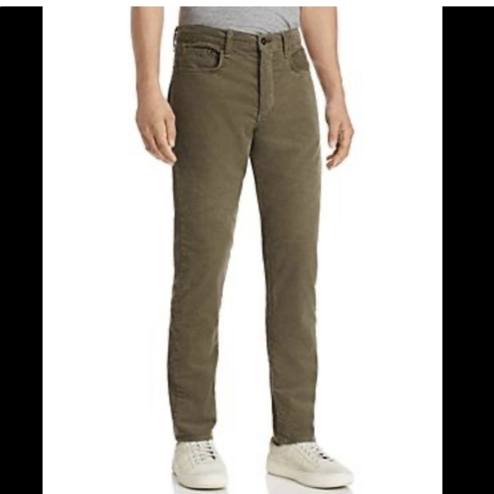 RAG & BONE fit 2 Slim mens Cords 30 Army/Olive Green 5 Pocket Corduroy Pants